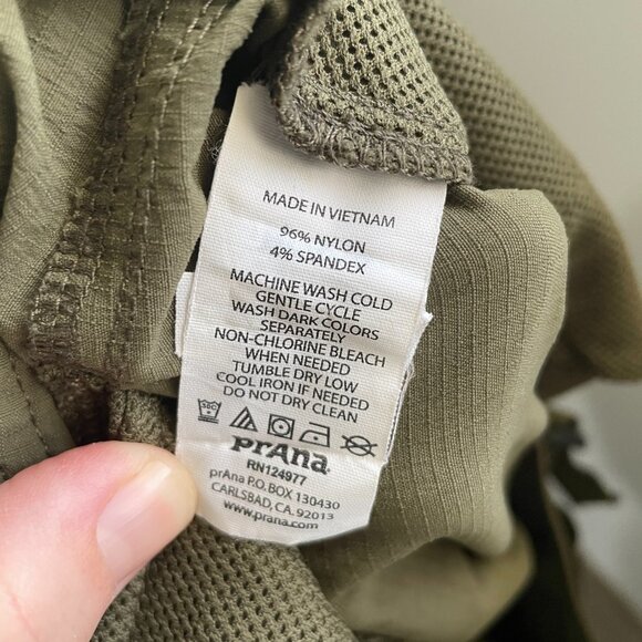 Prana Olive Green Jasmine Knicker Size 10 - Picture 7 of 7